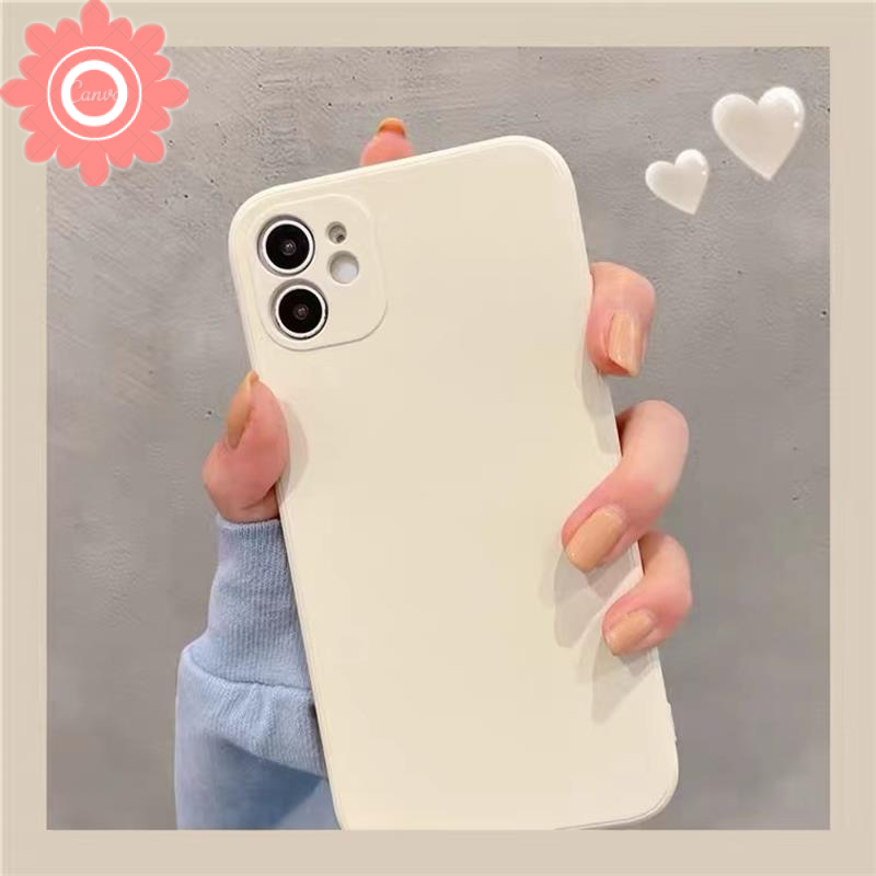 Straight Cube Case Vivo Y12 Y17 Y15 Y11 Y12i Y12S Y50 Y30 Y30i Y20 Y20i Y20S Solid Color Simple Soft TPU Phone Cover