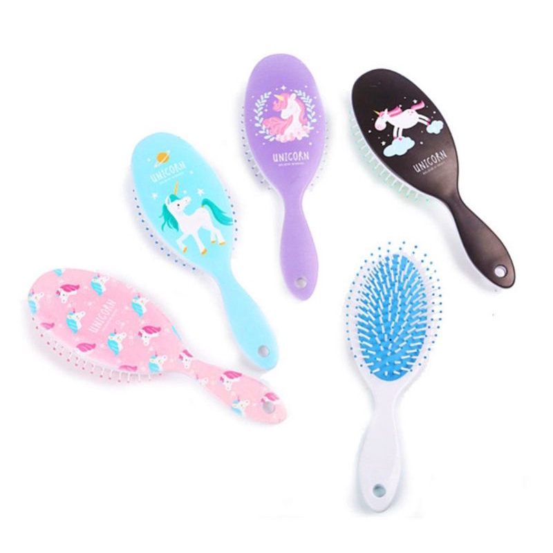 Sisir Anak Karakter Oval Anti Kusut Sisir Rambut Korea Model Oval Karakter Bahan Impor Korea