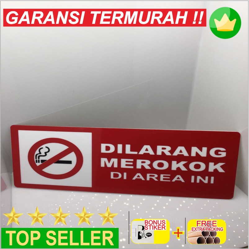 

Terlaris Sign Acrylic DIlarang Merokok Elegan