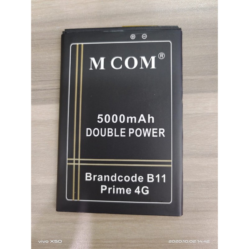 Battery Batre Baterai Double Power Mcom Brandcode B11 Prime 4G