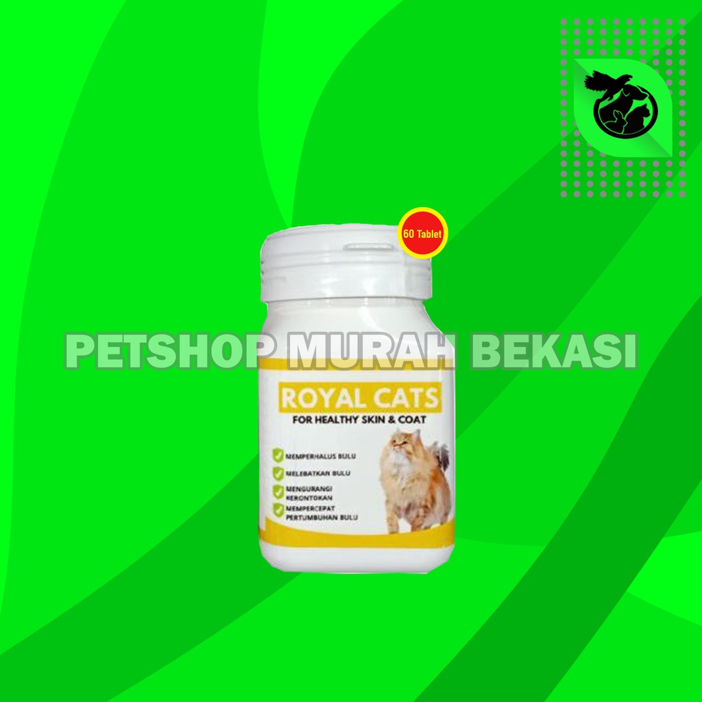 Royal Cats Skin Coats Vitamin Suplemen Bulu Kulit Kucing 60 Tablet