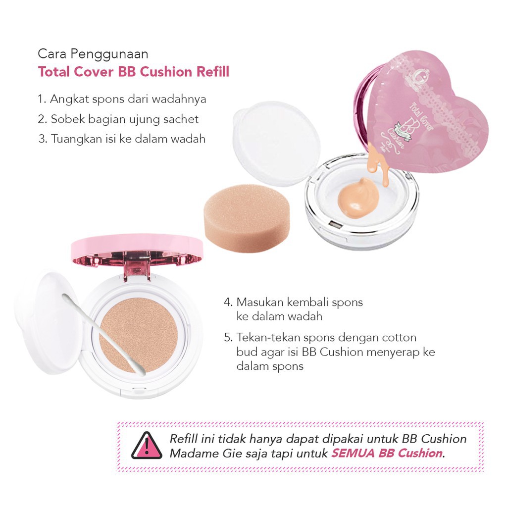 BB Cushion Madame Gie Total Cover / refill cushion madame gie