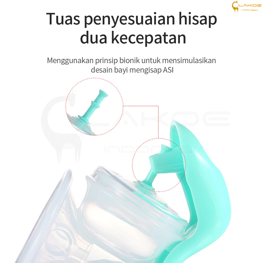 LAKOE Pompa asi Manual breast pump 180ml kapasitas besar