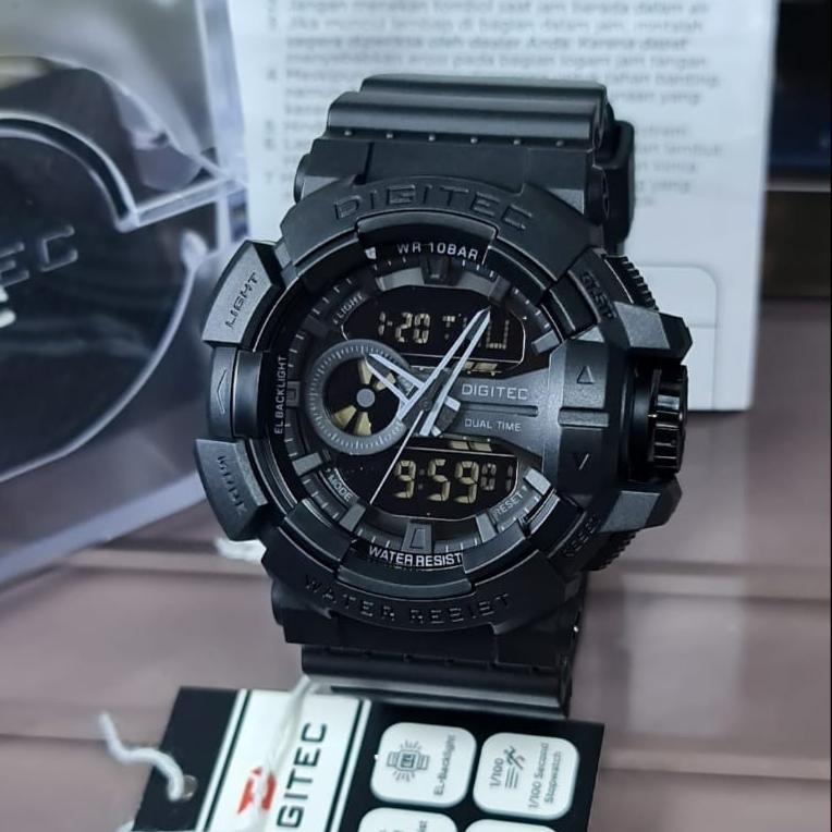 JAM TANGAN DIGITEC PRIA ORIGINAL DA 2080 WR 10 BAR/ JAM TANGAN SPORT PRIA DUALTIME DIGITEC DA 2080 A