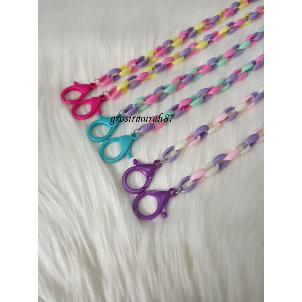 kalung masker tali strap konektor masker anak dan dewasa couple rantai acrylic gembul ready stok