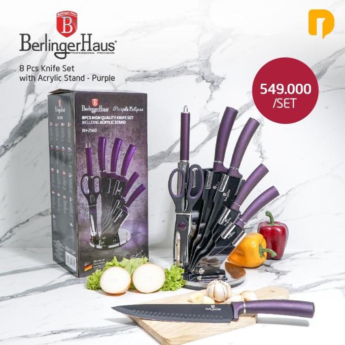 

Berlinger Haus 8 Pcs Knife Set With Acrylic Stand - Purple Pisau Yq03M7Nz2_