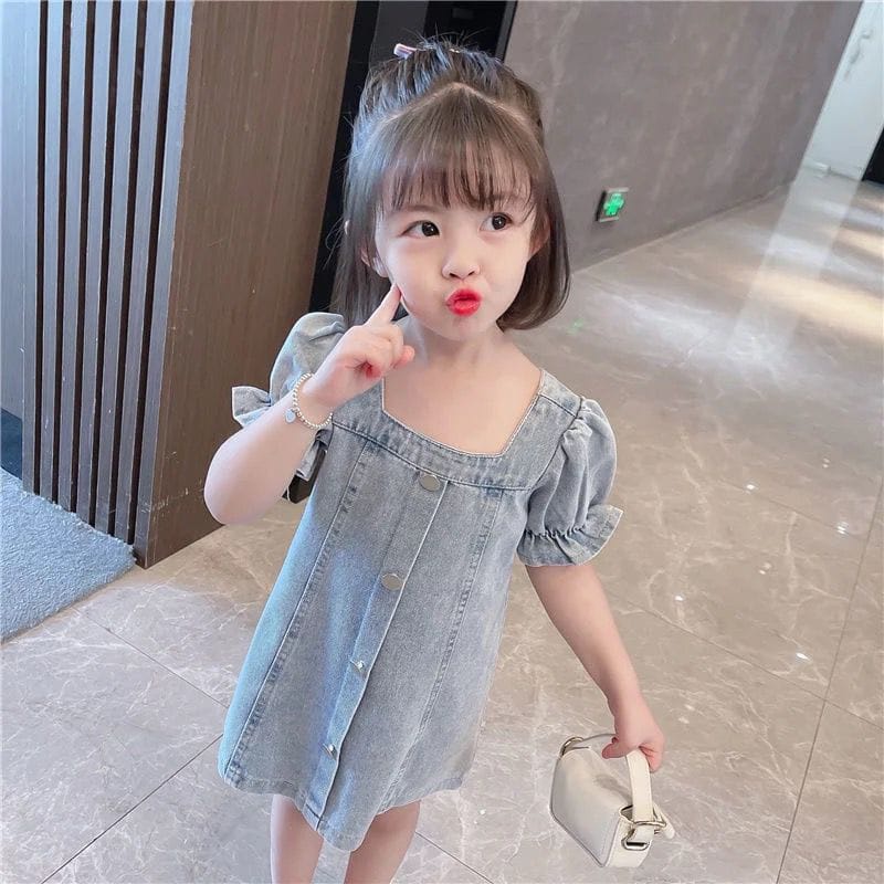 DRESS JESY DRESS ANAK 1-4 Tahun Dress Jeans Anak