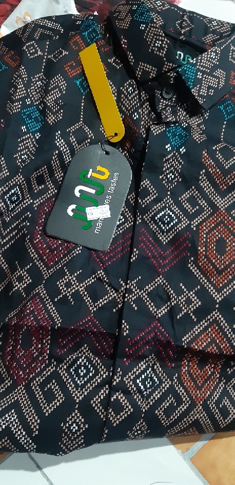 [ready Big Size] Babedo Kemeja Batik Pria Slim Fit Motif Songket Minang Premium Lengan Pendek