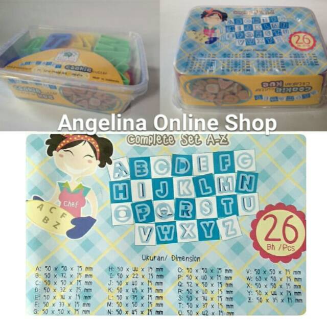 

Set Cutter Cookies Alphabet/Cutter Cookies/Cetakan Kue