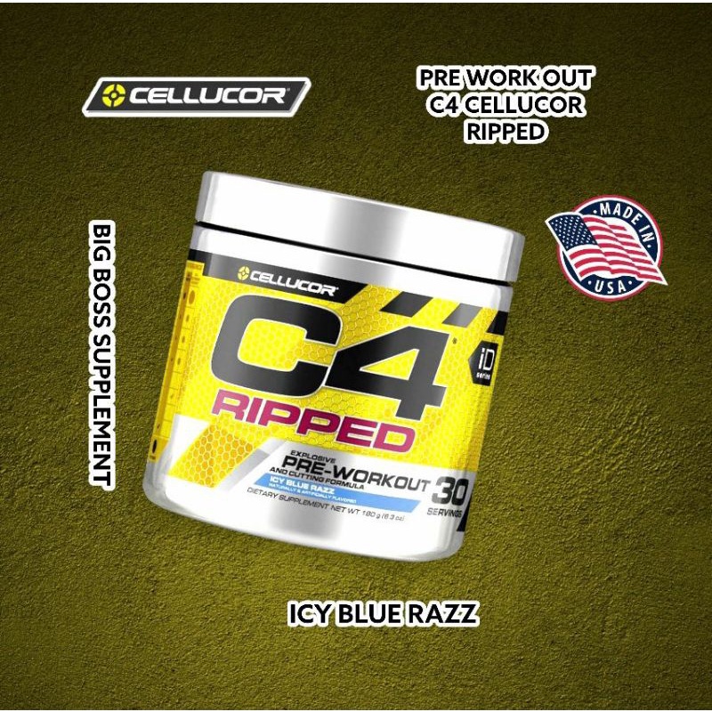 CELLUCOR C4 RIPPED PRE WORKOUT 30 SERVING SUPLEMEN FITNESS