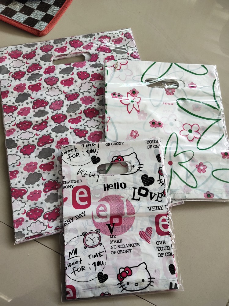 Kantong Plastik Olshop Murah Motif Ukuran 25 X 35 Cm Isi 50 Lembar