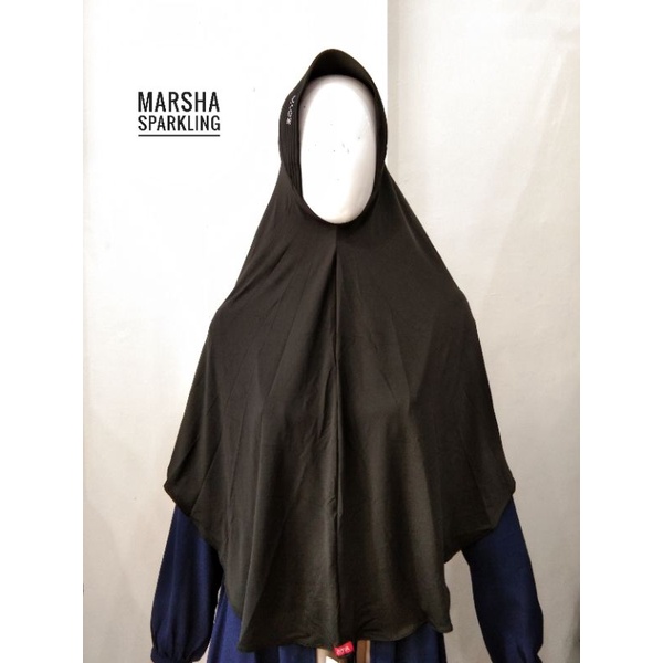 Bergo Zoya Marsha Sparkling Hitam All size