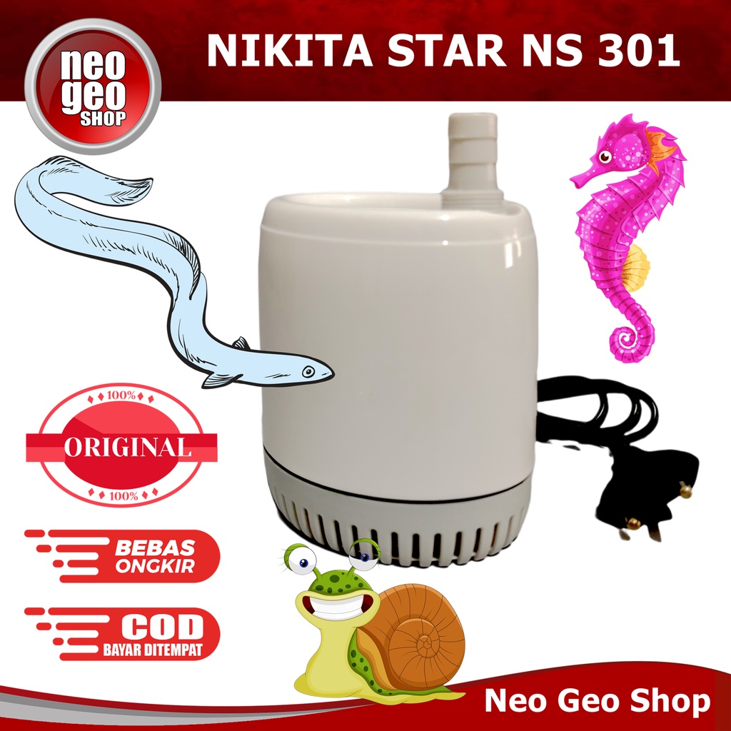 Nikita Star NS301 NS 301 Pompa Celup Power Heads Aquarium Hidroponik