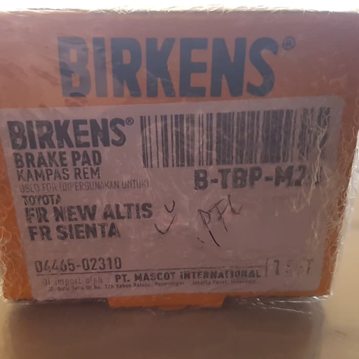 Kampas Rem Depan Sienta New Altis Brake Pad Birkens
