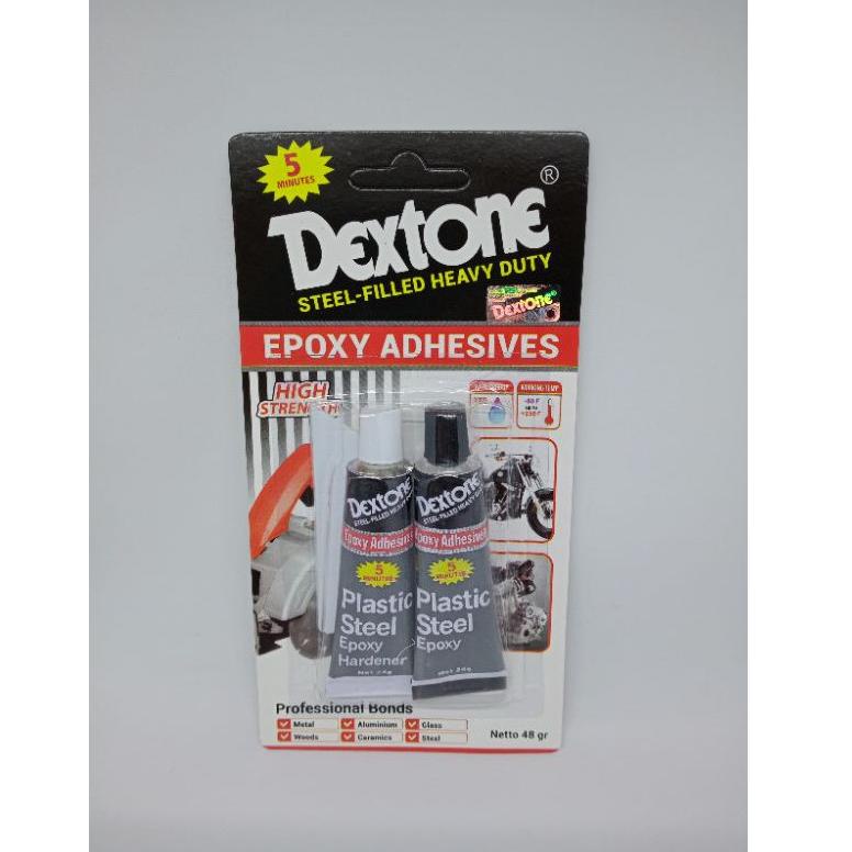 

↵ Dextone Lem Besi Epoxy Plastic Steel 5 menit 48 gram - Lem Perekat Besi Baja Kayu Plastik Keramik Murah ⇻