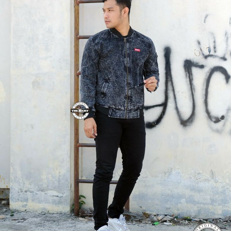 jaket jeans pria sanwosh the berry original trending / jaket jeans pria terbaru premiun