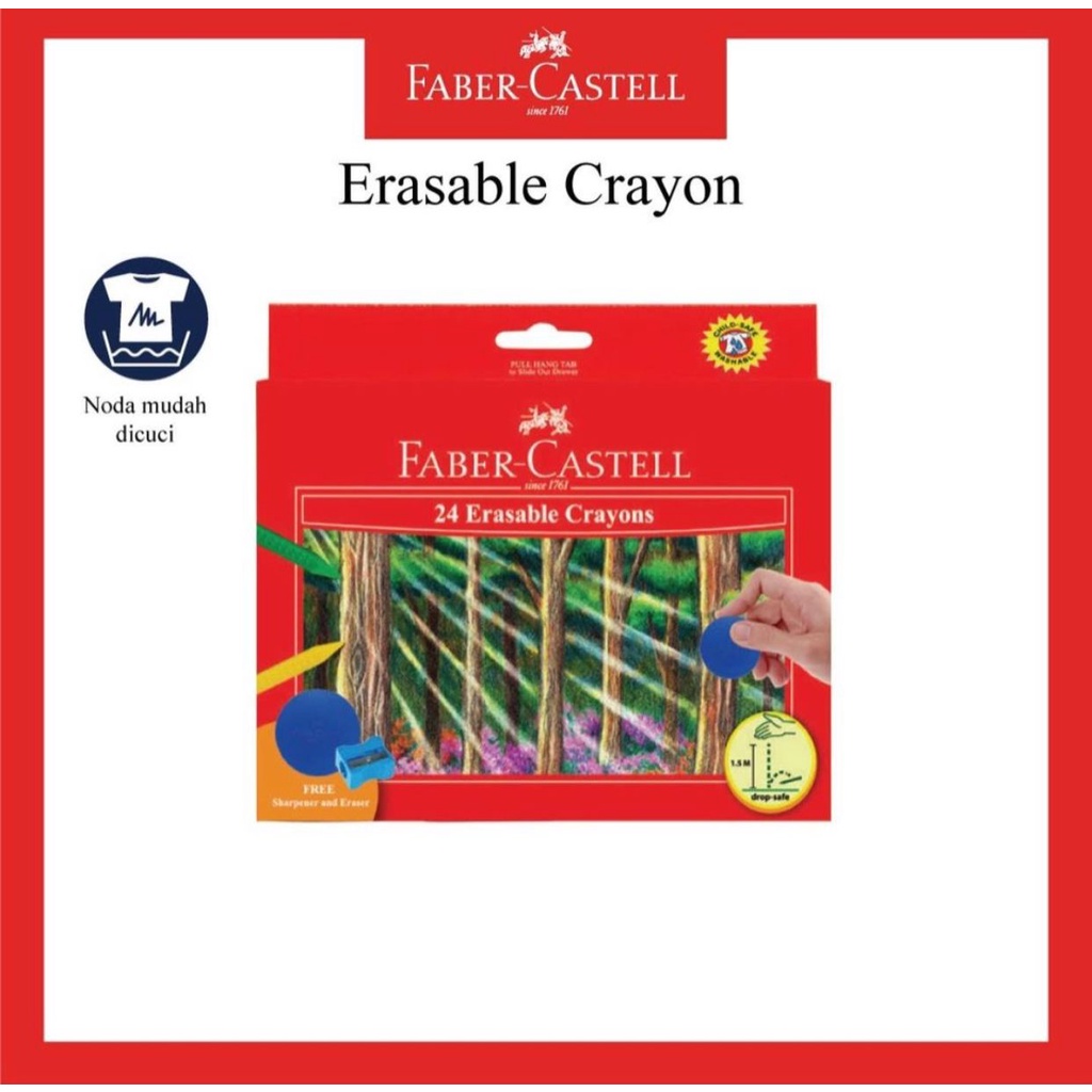 

krayon fabercastell isi 24 dapat dihapus (erasable crayon)