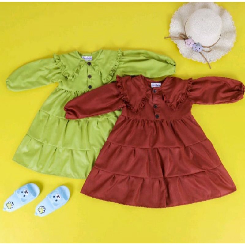 MIDI DRESS ANAK TERBARU SYAKILA KIDS SERIES 2-9TAHUN