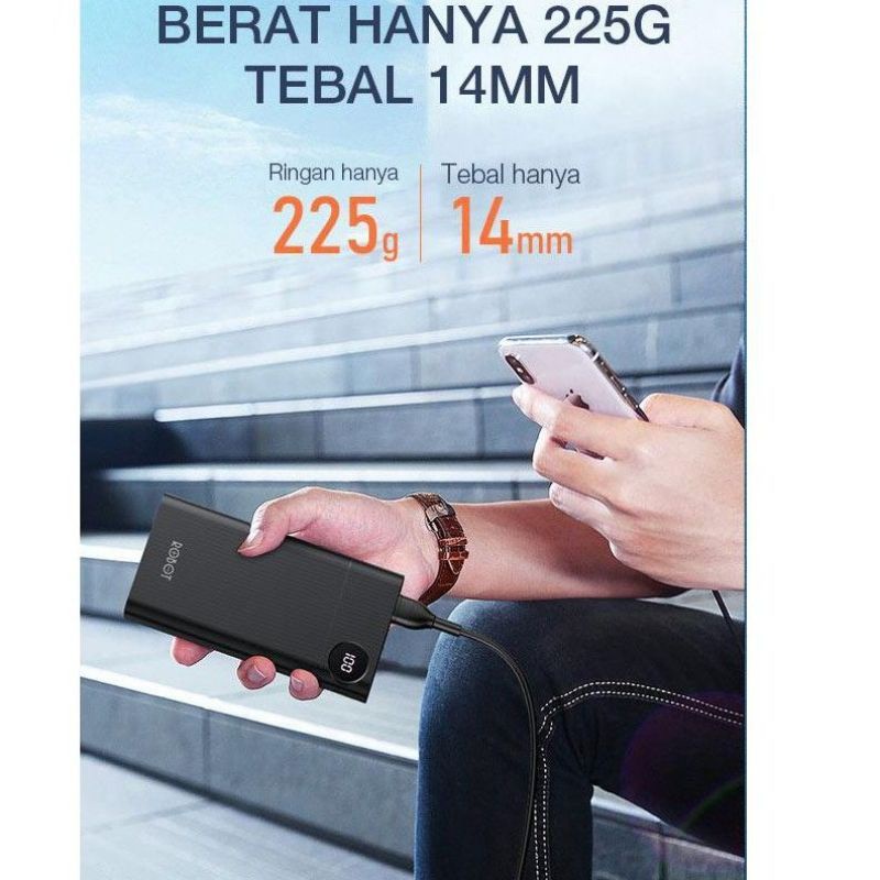 Power bank Robot Powerbank RT190 10000 Mah Dual Input Type C &amp; Micro original garansi resmi 1 tahun