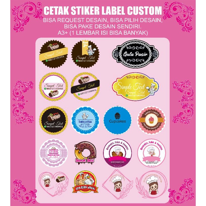 

cetak stiker label custom sesuai selera, stiker kemasan, desain sesuai keinginan free