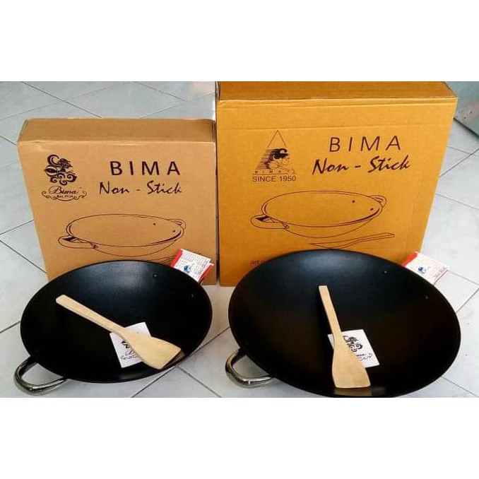 Bima Wajan Besi 40 Cm Dengan Lapisan Anti Lengket Medanbaiak.Store