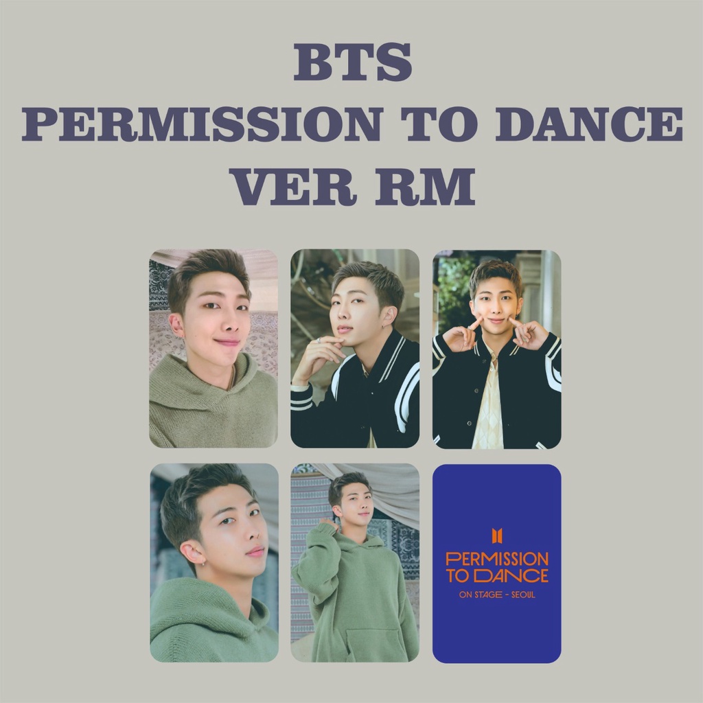 PHOTOCARD BTS PERMISSION TO DANCE MPC JUNGKOOK V JIMIN JHOPE SUGA JIN RM