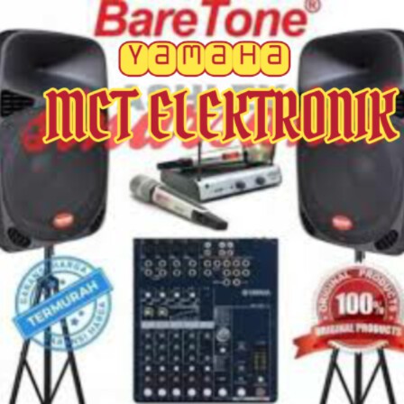 paket sound system baretone dan yamaha 15 inch 400 watt soundsystem indoor dan outdoor