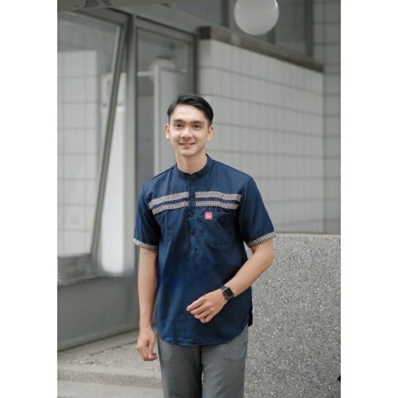 Baju Koko Kurta Pria Lengan Pendek Model FF Koko Pria Terbaru 2022 Size M L XL