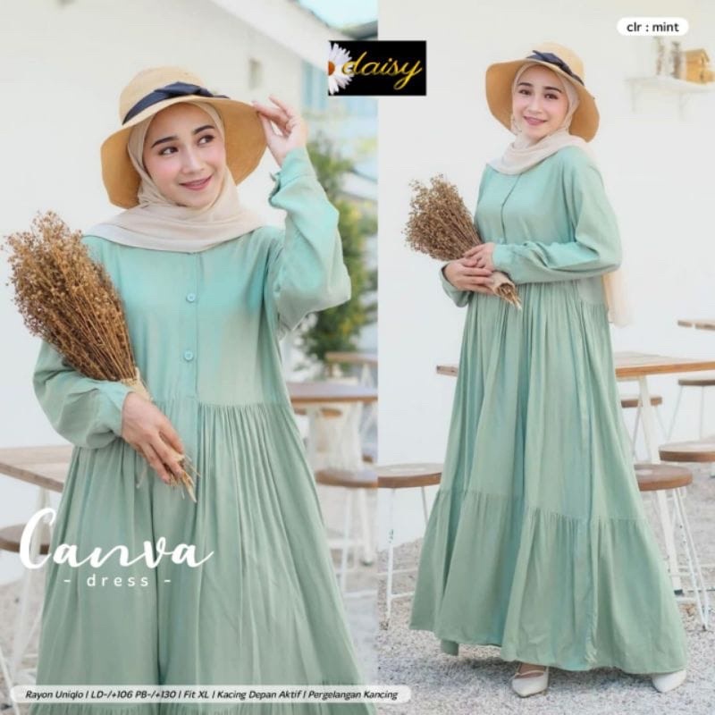 (DBY) GAMIS MIDI CARVA DAILY BUSUI MIDI DRESS RAYON