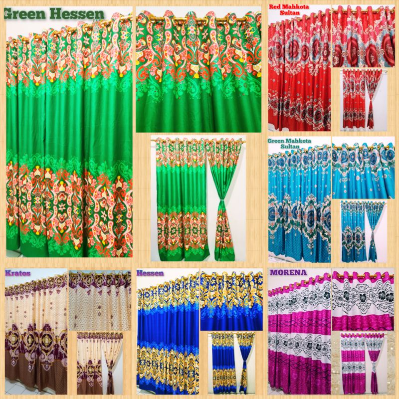 Gorden Smokering 12 Lubang Untuk Pintu Dan Jendela Motif Batik Sultan