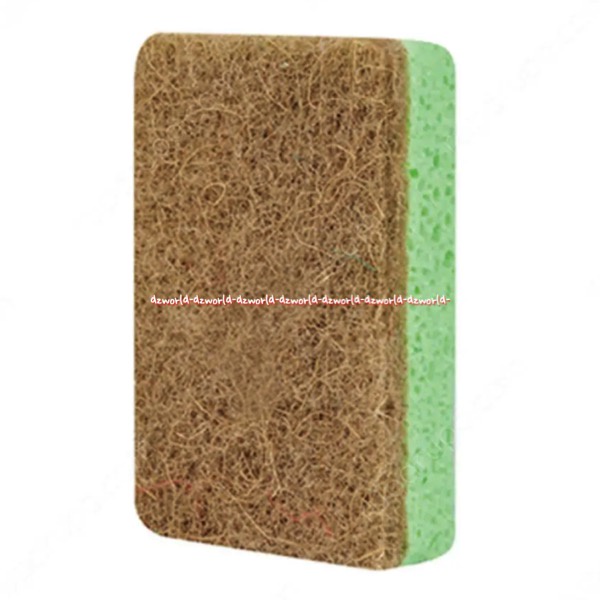 Proclean Spons 3pcs Scrubber Sisal Cellulose Sponge Spon Cuci Piring Coklat Hijau Serat Dari Tumbuhan Pro Clean