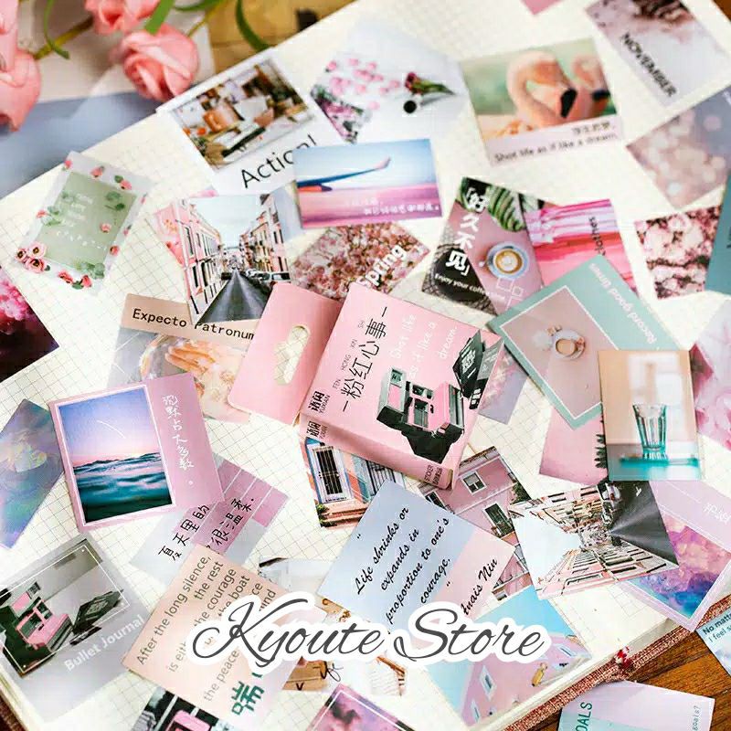 

[ISI 50 PCS] Stiker Aesthetic Pink Vintage Journaling | Scrapbook & Dekorasi Diary Lucu