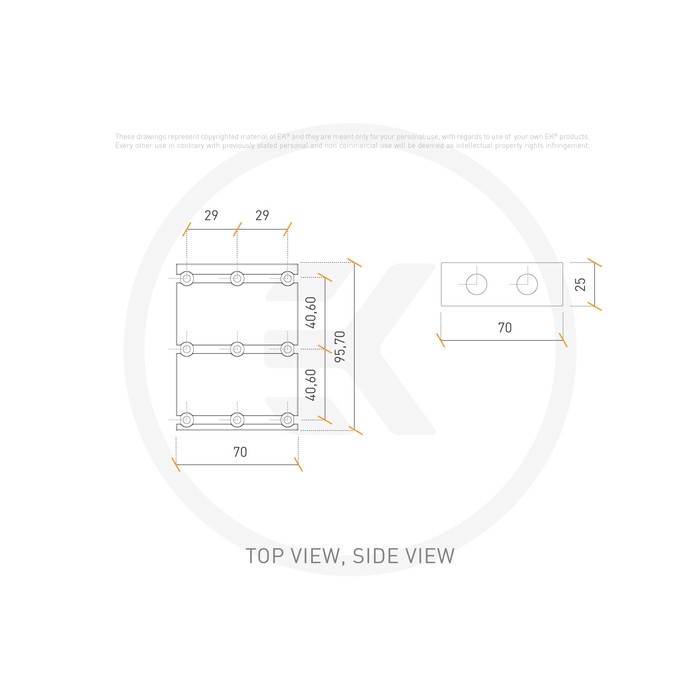 EKWB EK Scalar Triple 2-slot - Plexi