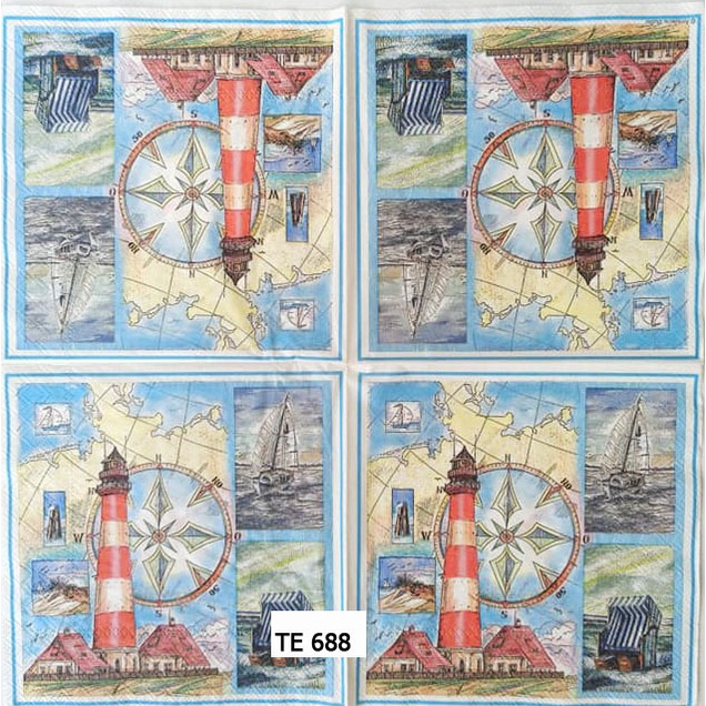 TISU NAPKIN DECOUPAGE EROPAH 33X33 CM TE 688 TTS