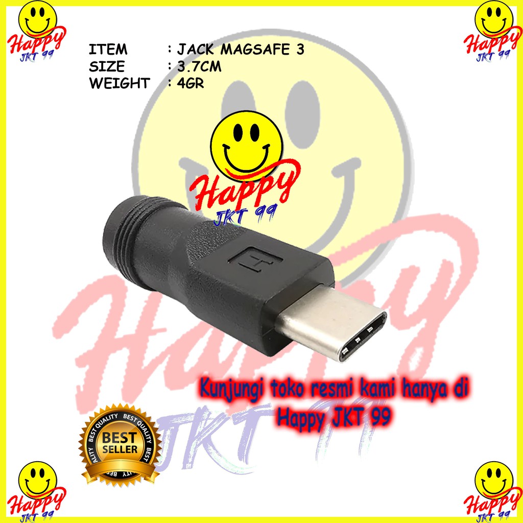 [ HAPPY JKT 99 ] JACK PSU MAGSAFE3 CONVERTER MAGSAFE 3 ADAPTOR MAGSAFE 3 DC TYPE C