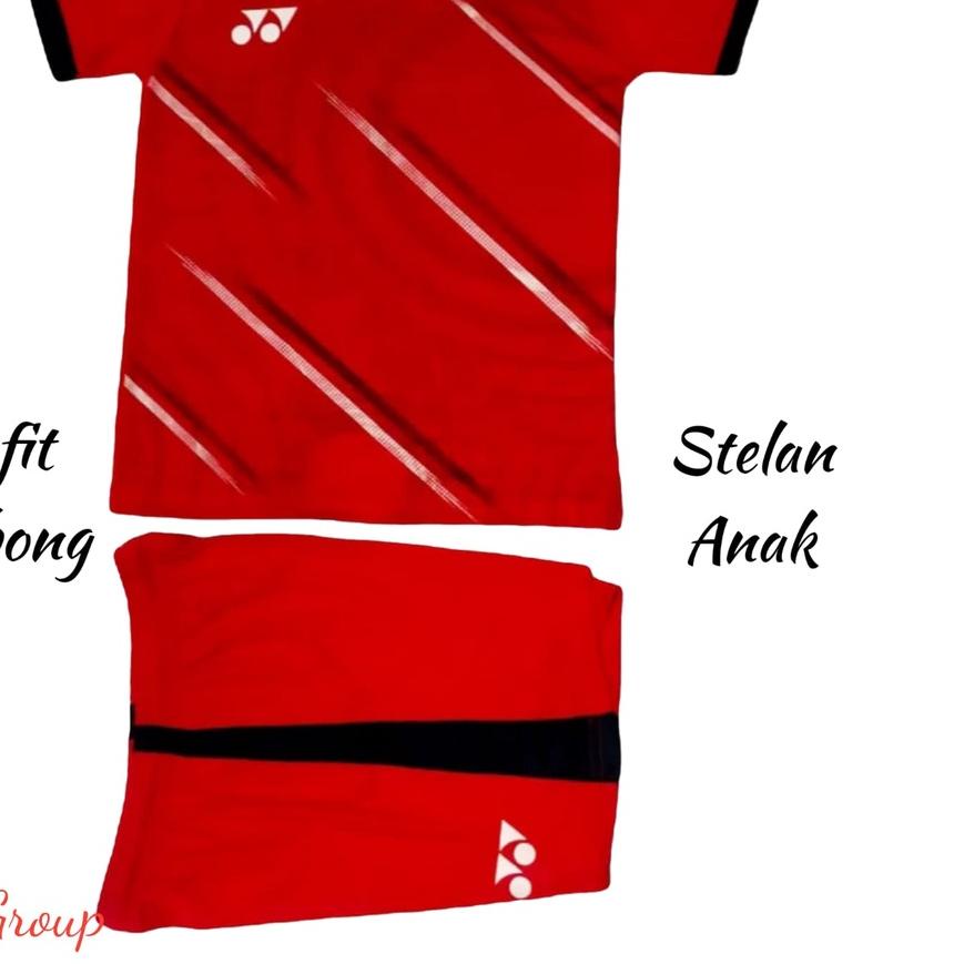 Baju stelan olahraga anak usia SD SMP baju badminton baju bulutangkis baju volly baju olahraga motif