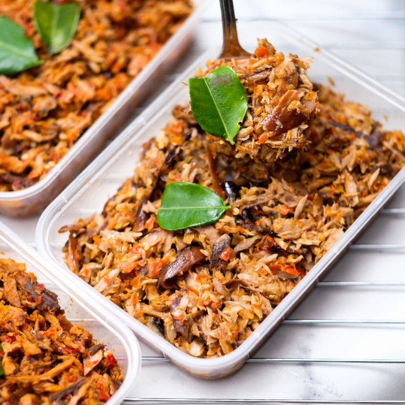 

QH Ikan Cakalang asap suwir pedas dan tidak pedas... ada pedas levvel 0/1/2/3 homemade bersih sehat