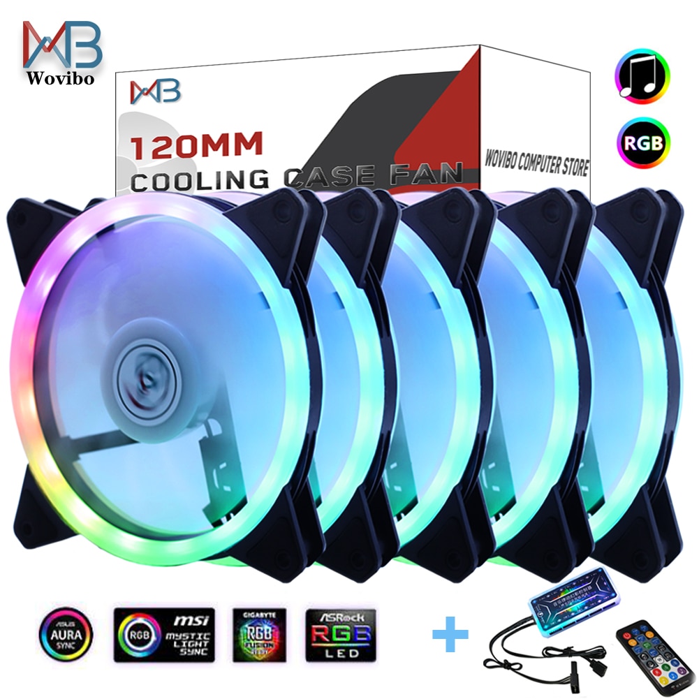 Preorder 120mm Computer Cooling Fan Pc Rgb Case Fans Cooler Adjustable Pwm Rgb 12v Mute Silent Shopee Indonesia