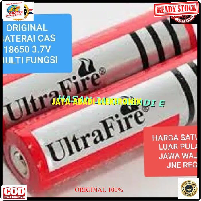 G281 ULTRAFIRE BATERAI 3.7 VOLT 18650 BATERAI CAS CASAN CHARGER RECHARGEABLE LITHIUM BATU BATERAI UNIVERSAL MULTI ELEKTRONIK BATERAY HARGA SATUAN BISA JUGA DIGUNAKAN UNTUK SENTER LASER POINTER ATAUPUN ALAT ELEKTRONIK LAINNYA