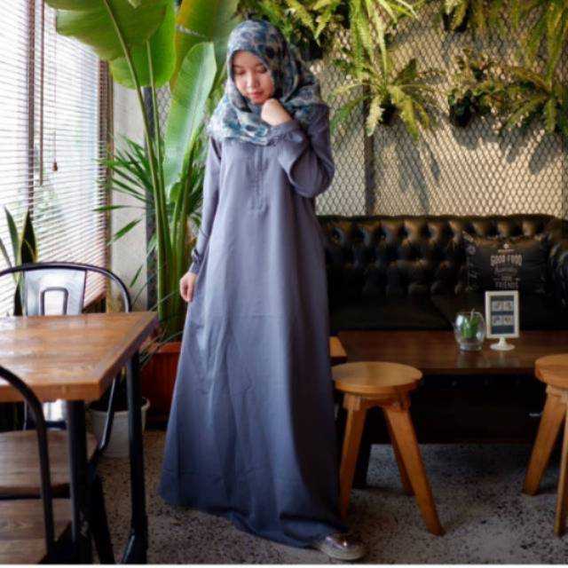 Cairo Abaya Dark Grey (Rathanassa.Id)