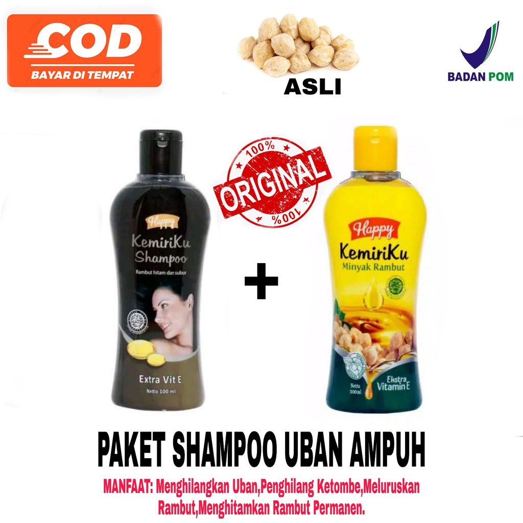 PROMO!!!Paket Keluarga Happy Kemiriku Shampoo Minyak Rambut Hair Tonic