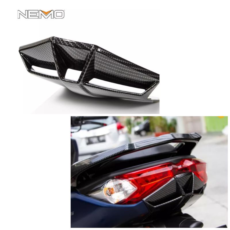 COVER TUTUP BAWAH STOPLAMP CARBON NEMO ORIGINAL YAMAHA ALL NEW NMAX 155