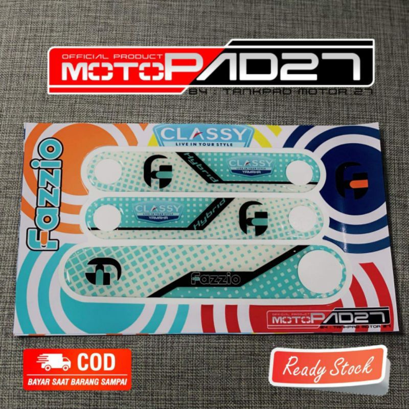 Sticker Stiker Resin Timbul Side Panel Depan Samping Yamaha Fazzio 125