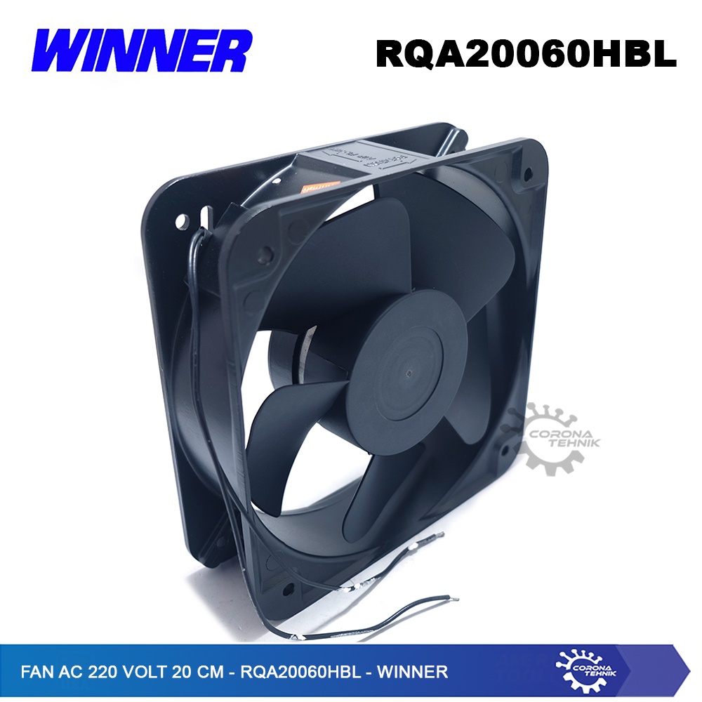 Winner - Fan AC 220 Volt 20 cm Heavy Duty 0,45A - RQA20060HBL