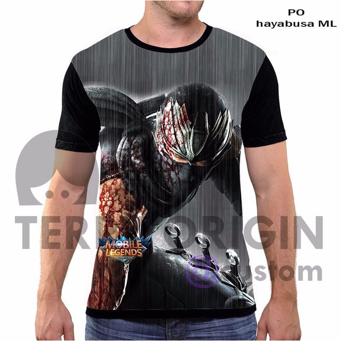 Kaos 3d Fullprint Mobile legends Hayabusa Terlaris