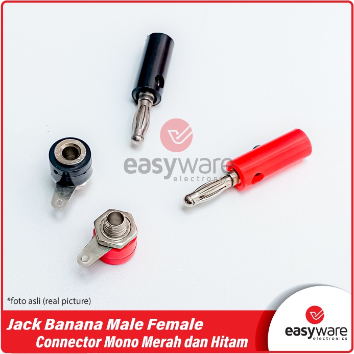 1 Set Jack Banana Socket Banana Connector Mono Male Female Plug