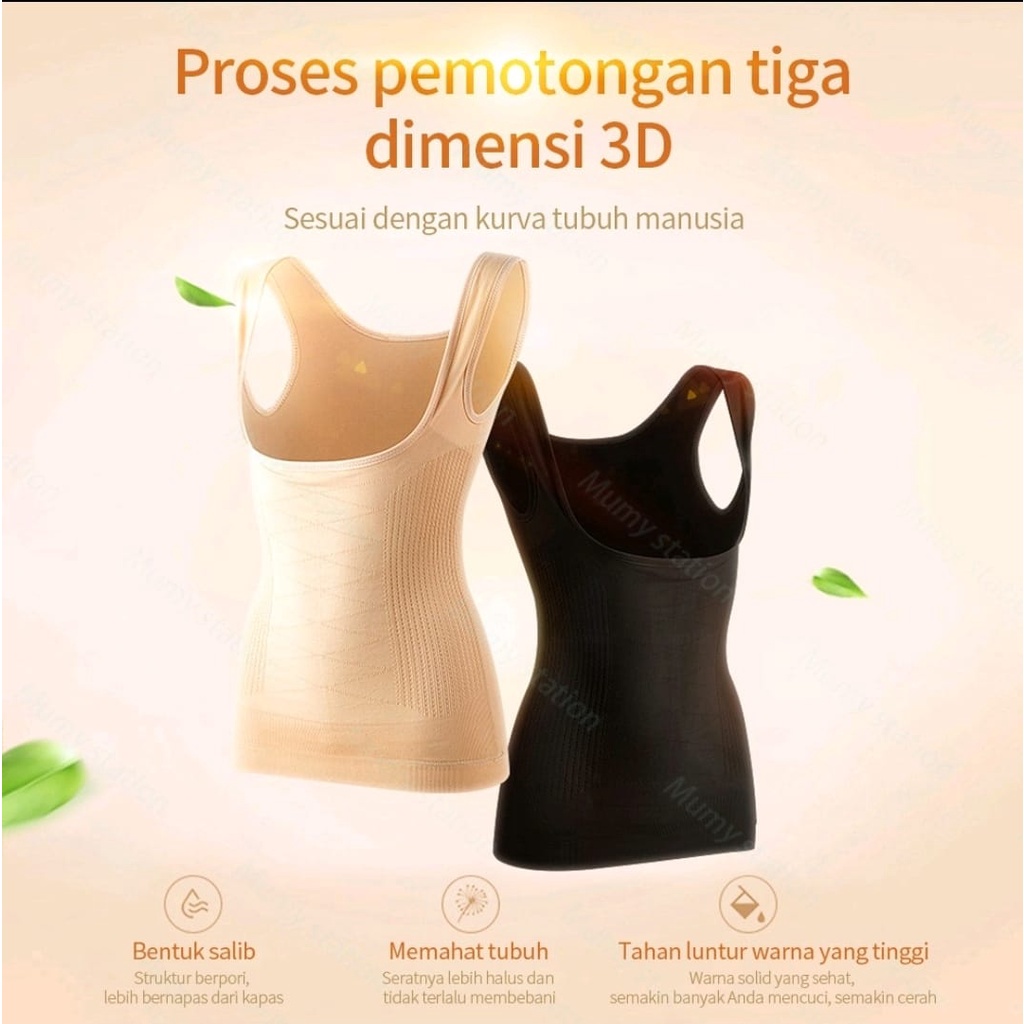 CAMISOLE BODY SHAPER DIAMOND KORSET BAJU ATASAN PELANGSING