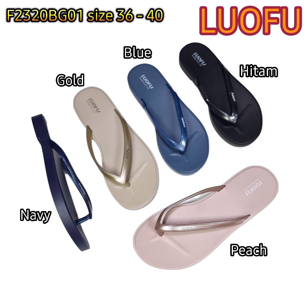 jelly sandal jepit karet luofu import sendal japit wanita F2320BG01