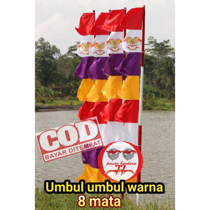 Benduera Umbul Umbul Meurah Putih / Bendera Umbul Umbul Warna Warni / Umbul Umbul Zig Zag / Bendera Merah Putih 17 Agustus