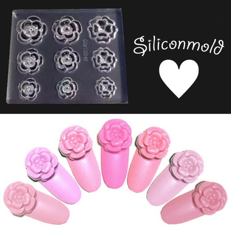 SIY  3D Flower Bowknot Nail Art Decoration Epoxy Resin Mold Nails Stickers Jewelry Silicone Mould DIY Crafts Casting Tools